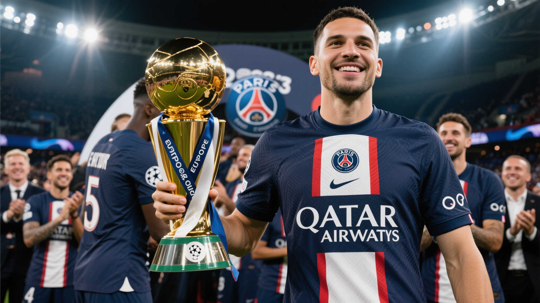 巴黎夺欧冠后,球衣是否增添星标仍未定 随着巴黎圣日耳曼在2023赛季令人瞩目的欧冠夺冠,